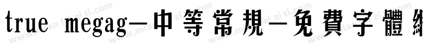 true megag-中等常规字体转换